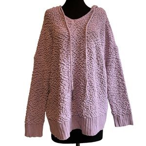 Lilac Sweater Size M/L, hooded, oversized, new with tags